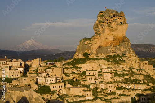 Natural rock citadel of Uchisar Cappadocia Turkey