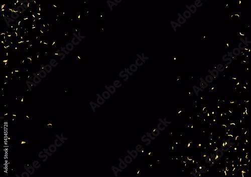 Abstract background with flying subtle golden confetti.