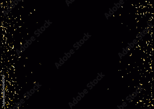 Abstract background with flying subtle golden confetti. Fototapet