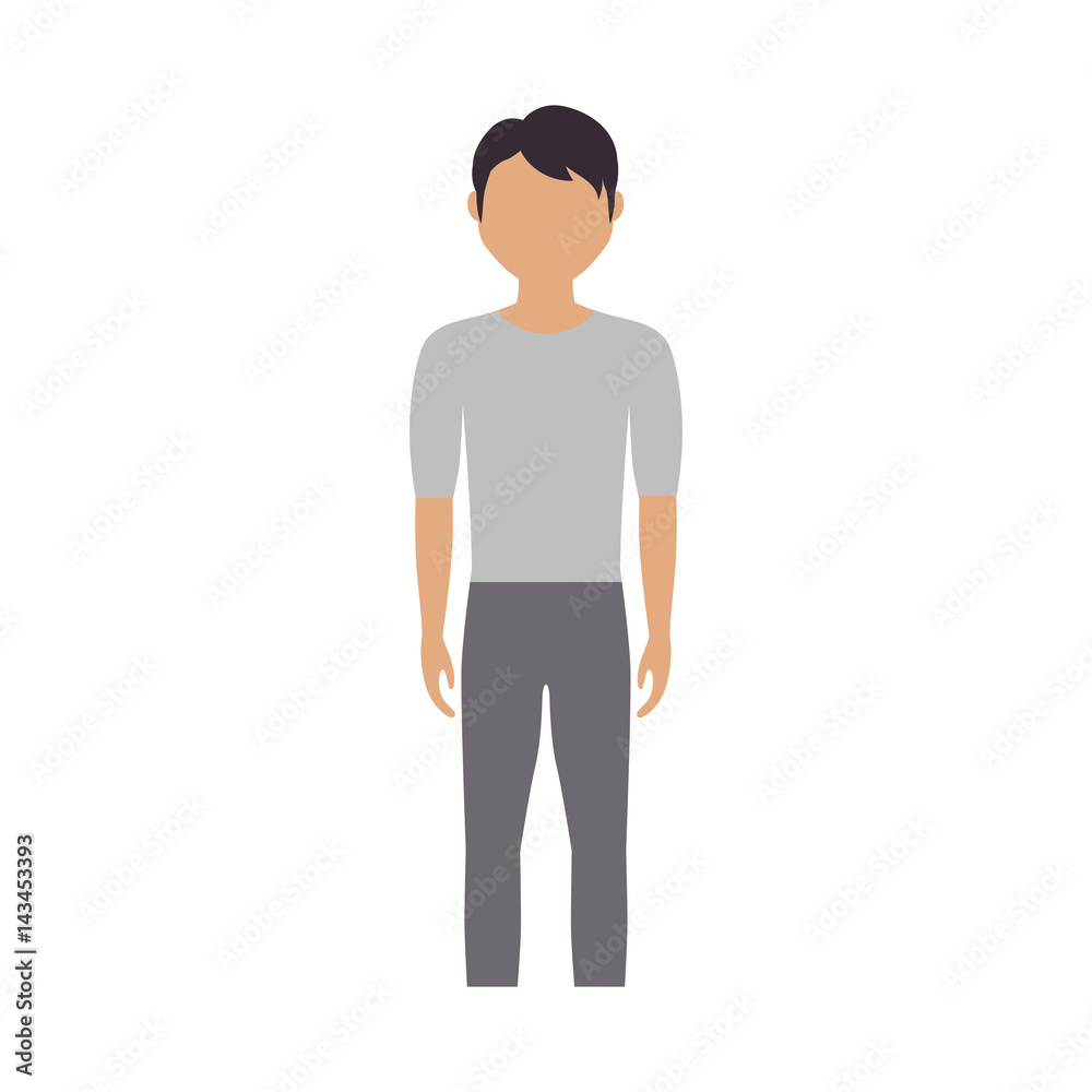 man standing and wearing casual clothes, cartoon icon over white background. colorful design. vector illustration man standing and wearing casual clothes, cartoon icon over white background. colorful design. vector illustration