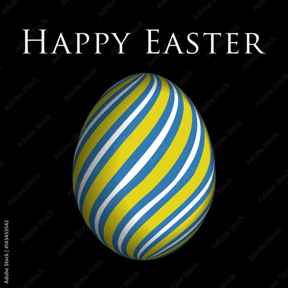 greeting card - colored Easter egg and text greeting card - colored Easter egg and text
