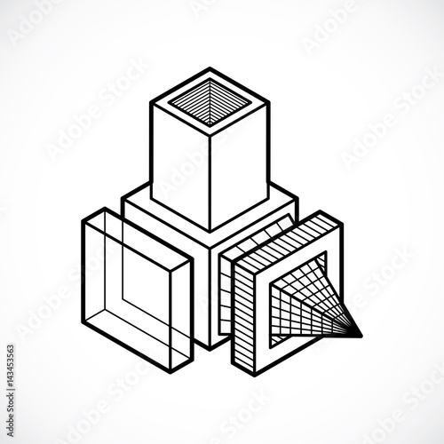 Engineering construction, abstract vector.