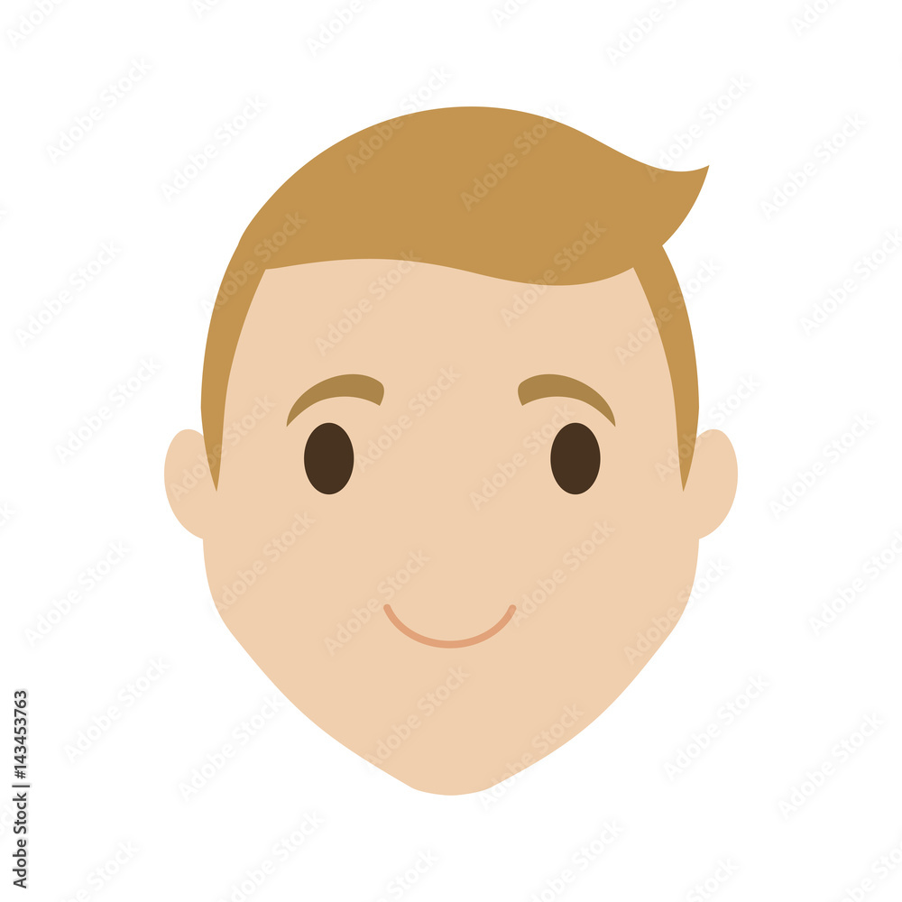 happy man face cartoon icon over white background. colorful design. vector illustration happy man face cartoon icon over white background. colorful design. vector illustration