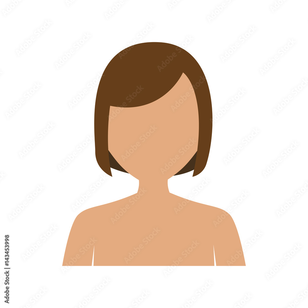 woman cartoon icon over white background. colorful design. vector illustration