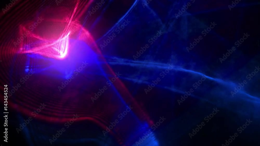 Abstract Blue and Magenta Smokey Fractal Projection Background