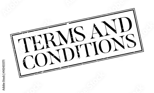 Terms And Conditions rubber stamp. Grunge design with dust scratches. Effects can be easily removed for a clean, crisp look. Color is easily changed.