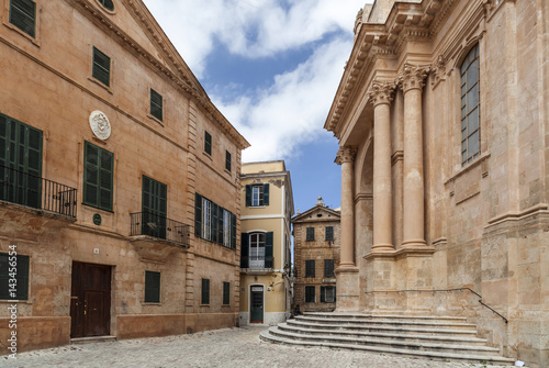 Cathedral and ancient buildings. Ciutadella,Minorca, Balearic Islands,Spain.