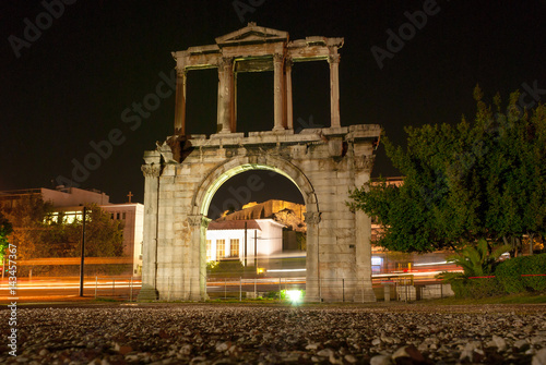 The Arch of Hadrian is the Roman Triumphal Arch in Athens, Greece