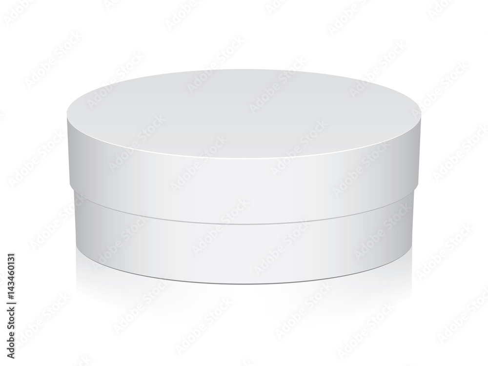 Round box for your design and logo. Easy to change colors. Mock Up Vector EPS10 Round box for your design and logo. Easy to change colors. Mock Up Vector EPS10