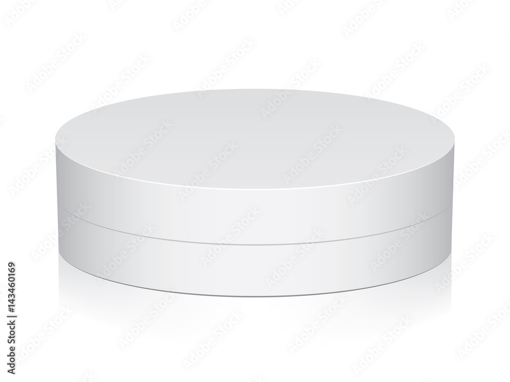 Round box for your design and logo. Easy to change colors. Mock Up Vector EPS10 Round box for your design and logo. Easy to change colors. Mock Up Vector EPS10