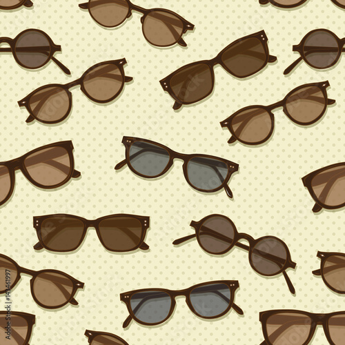 Retro Sunglasses Seamless Pattern