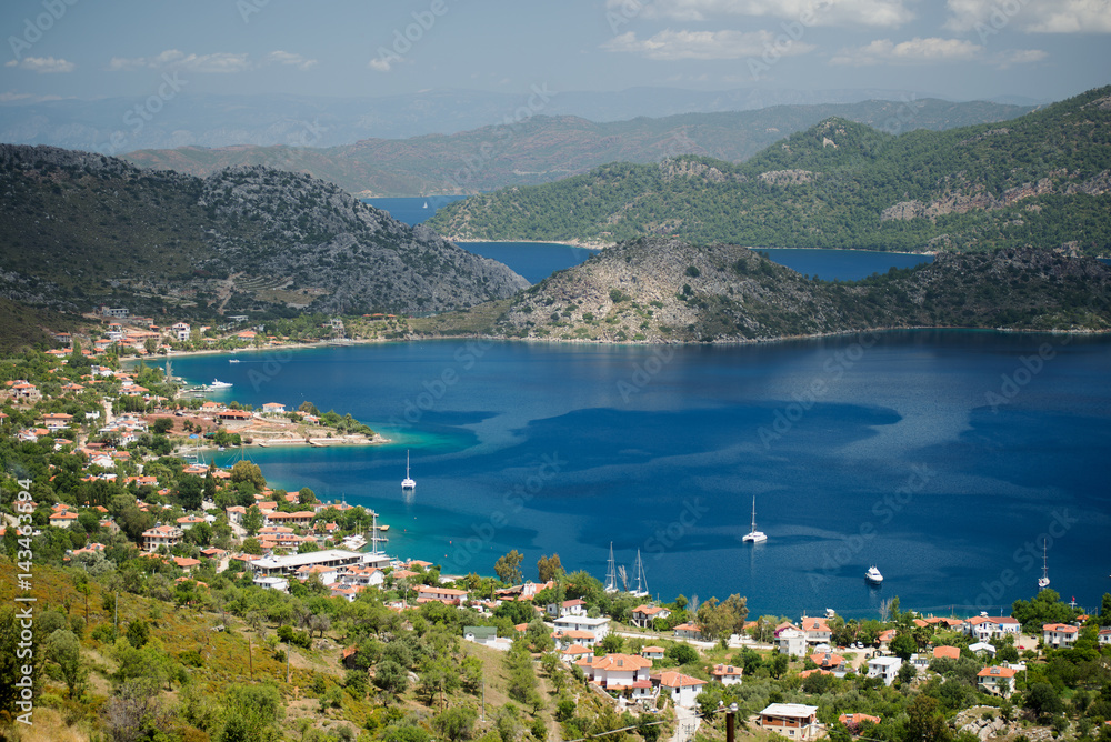 Scenic view of Selimiye Bay Marmaris Turkey