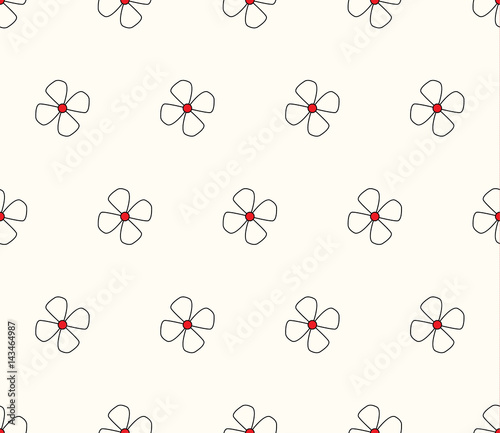 red seamless flower pattern