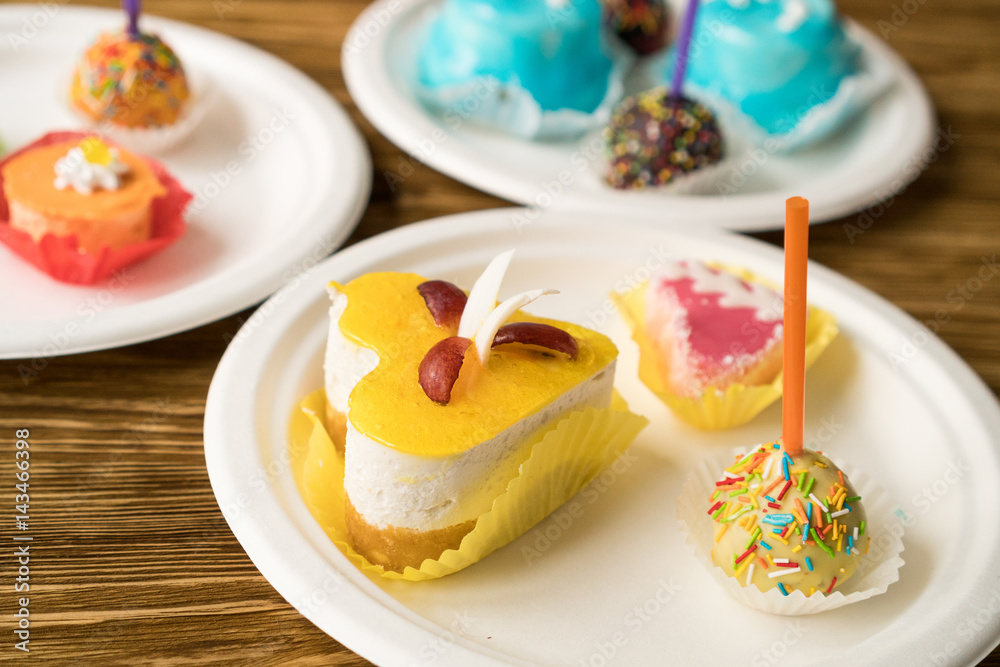 Delicious colourful cup cakes. Delicious colourful cup cakes.