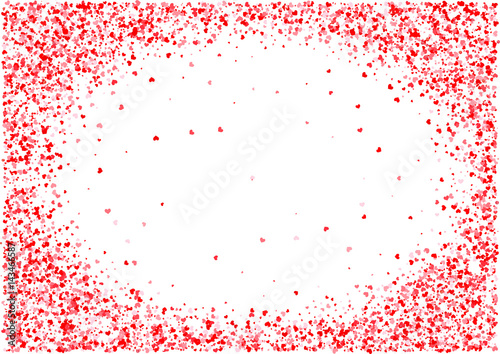 Wallpaper Mural Abstract background with flying heart shaped confetti. Torontodigital.ca