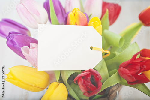 Gift of Flowers with Blank Card