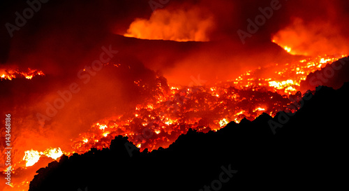 Colata di lava sull'Etna - Vulcano di Sicilia photo
