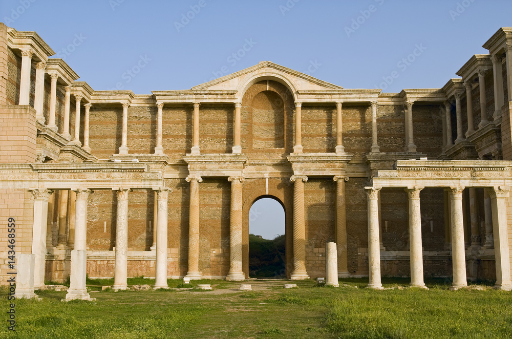 The gymnasium at Sardes constructed during the reign of the Roman emperor Septimius Severus.