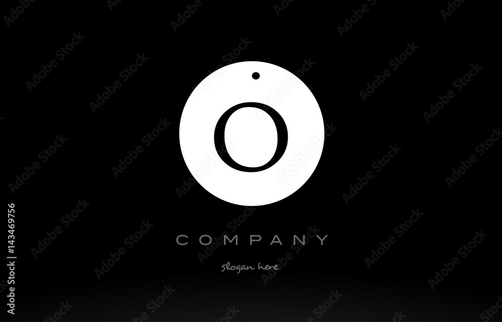 O simple black white circle alphabet letter logo vector icon template O simple black white circle alphabet letter logo vector icon template