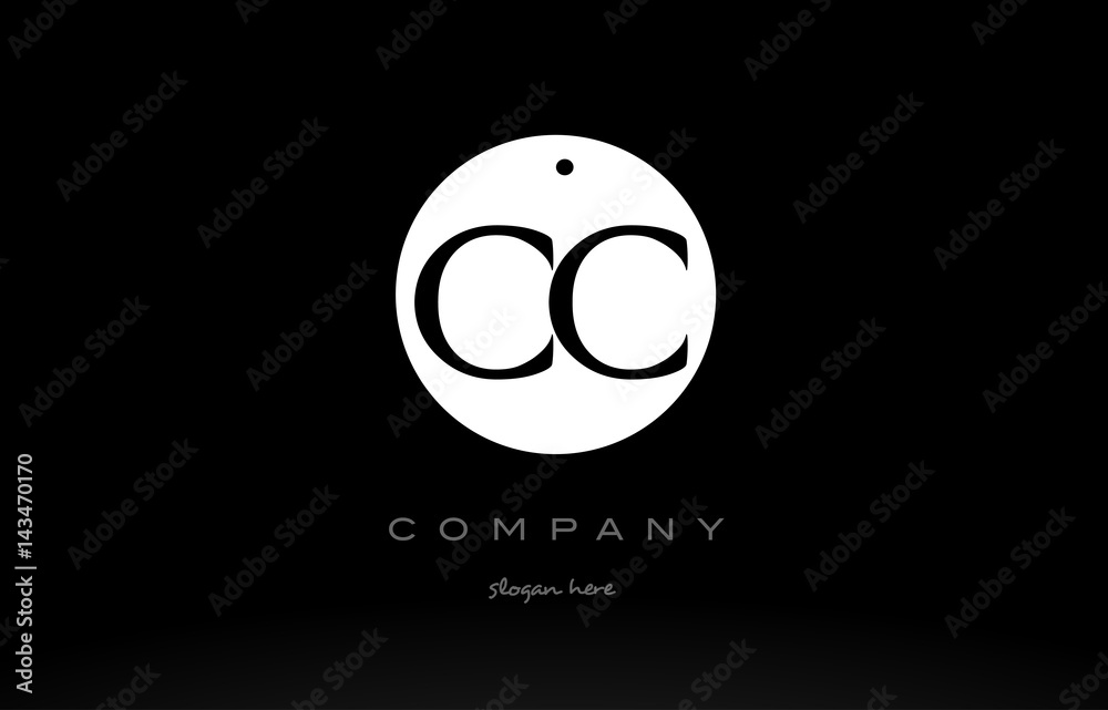 CC C C simple black white circle alphabet letter logo vector icon template CC C C simple black white circle alphabet letter logo vector icon template