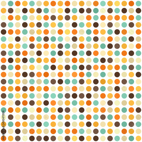 Polka dot pattern. Seamless vector retro background
