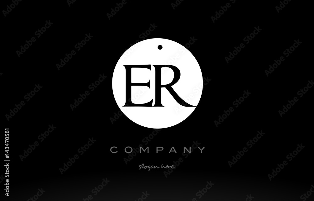 ER E R simple black white circle alphabet letter logo vector icon template ER E R simple black white circle alphabet letter logo vector icon template