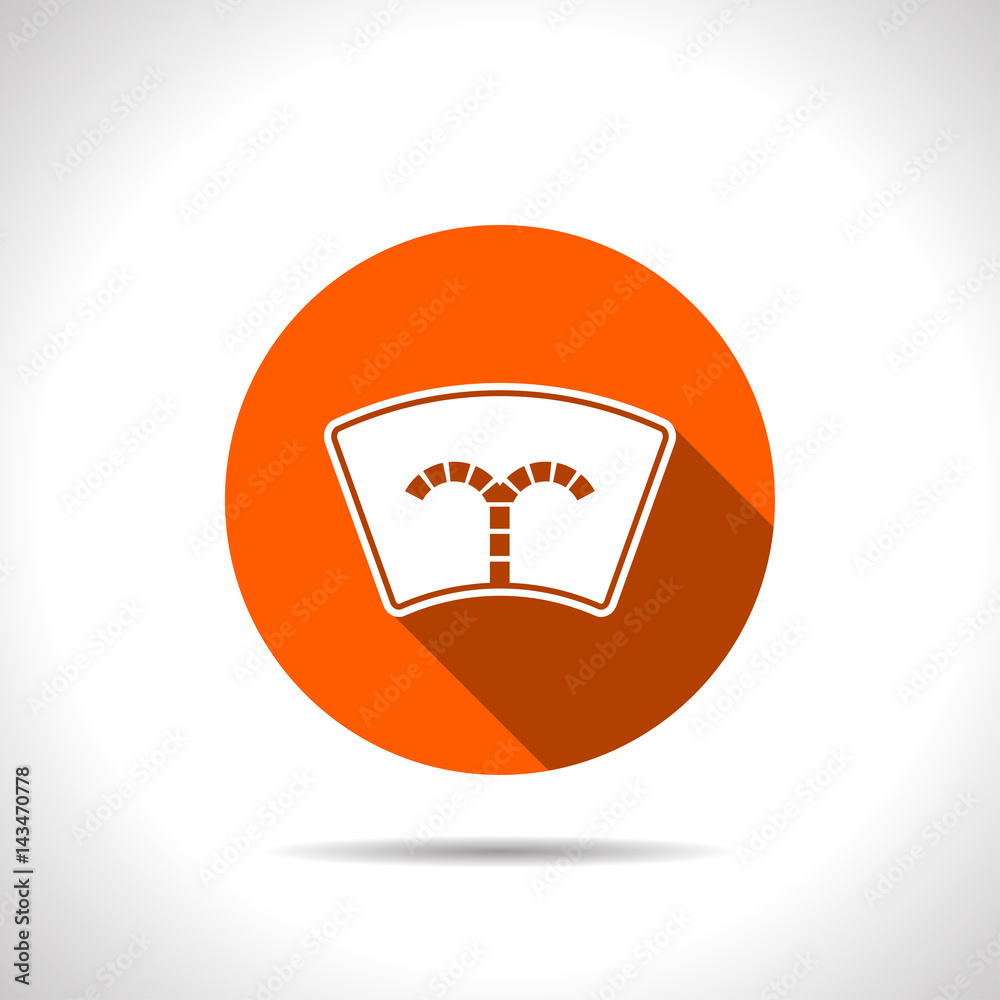 Windshield washer symbol vector hmi dashboard flat icon Stock