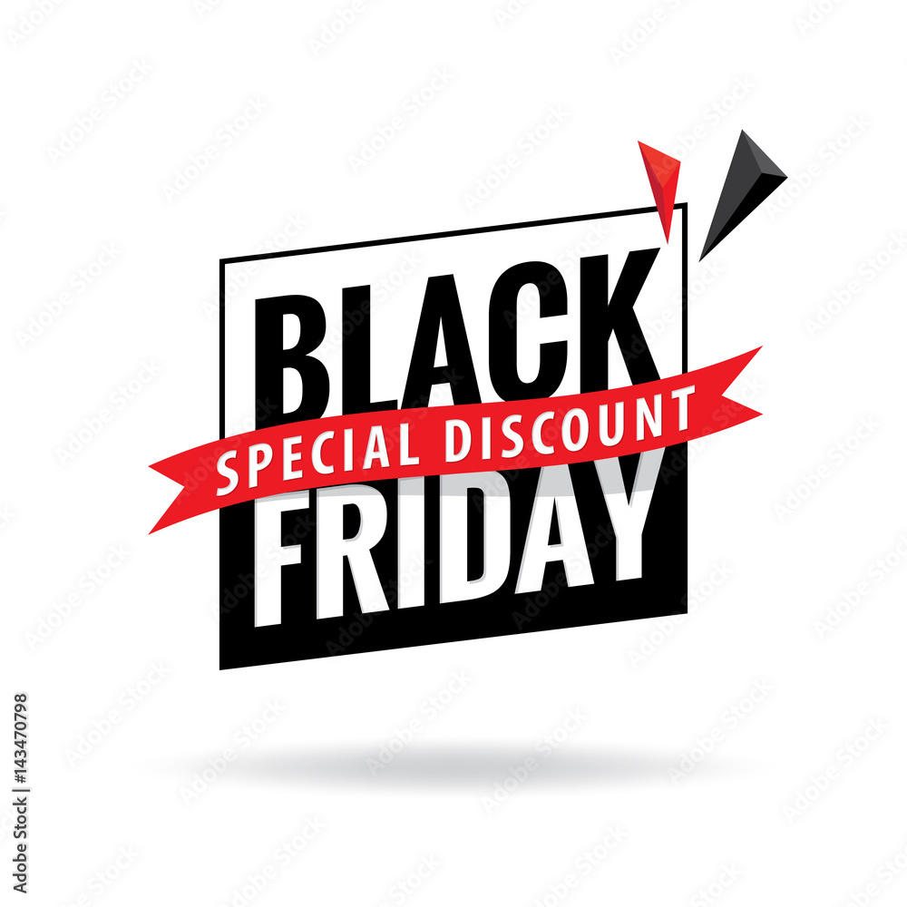 Black Friday Sale heading design for banner or poster. Sale and discounts. Vector illustration