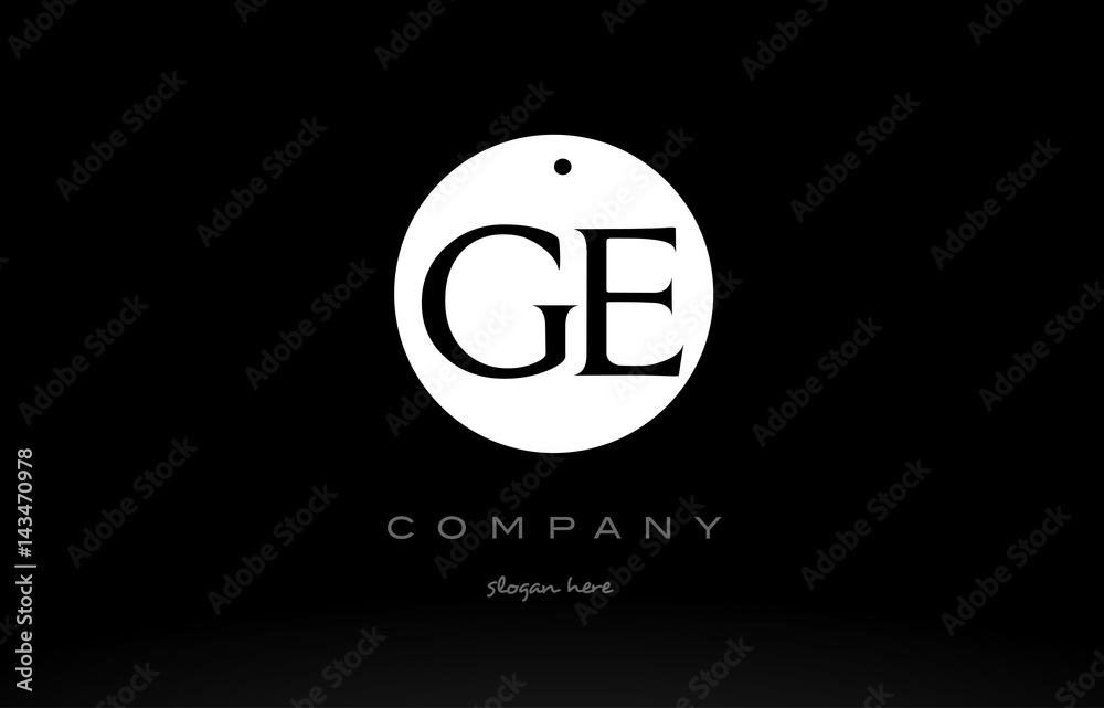 GE G E simple black white circle alphabet letter logo vector icon template GE G E simple black white circle alphabet letter logo vector icon template