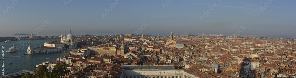 Venice city aerial panorama