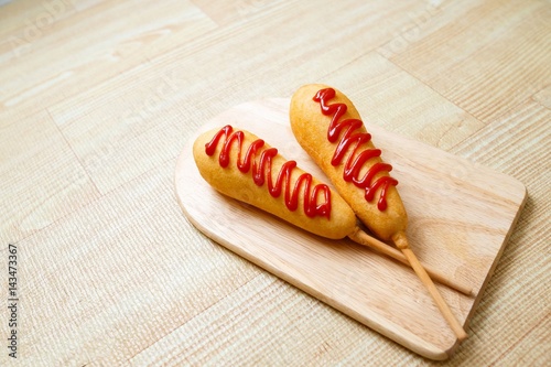 Obraz na płótnie hotdog corndog