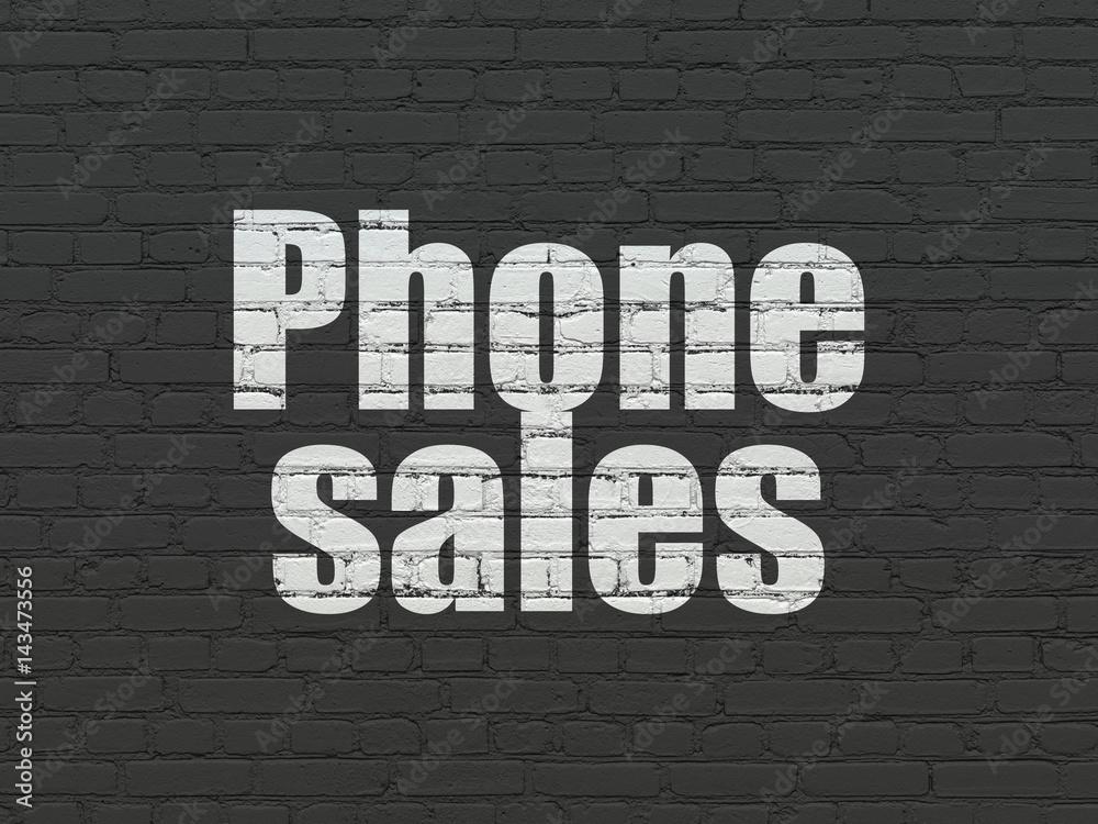 Marketing concept: Phone Sales on wall background Marketing concept: Phone Sales on wall background