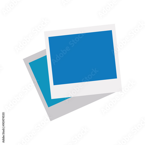 Blank instant photos icon vector illustration graphic design