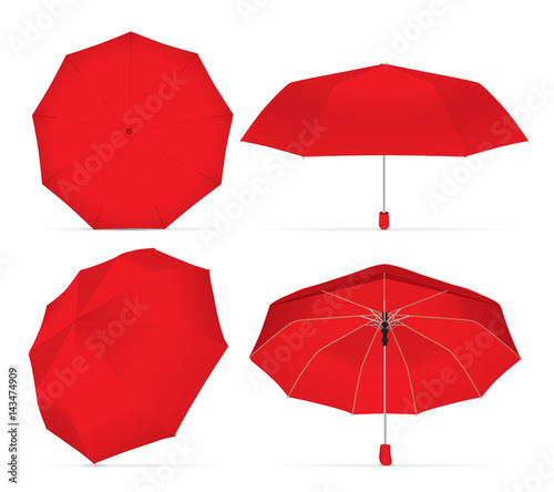 Umbrella for your design and logo. Easy to change colors. Mock up. Vector EPS 10