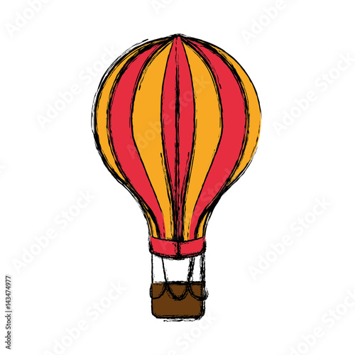 Hot air balloon icon icon vector illustration graphic design