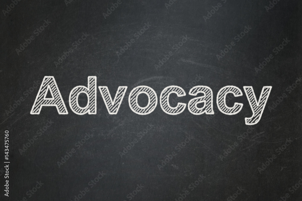 Fototapeta premium Law concept: Advocacy on chalkboard background