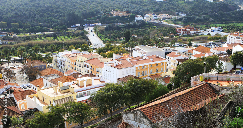 View from rooftops, Silves in Portugal