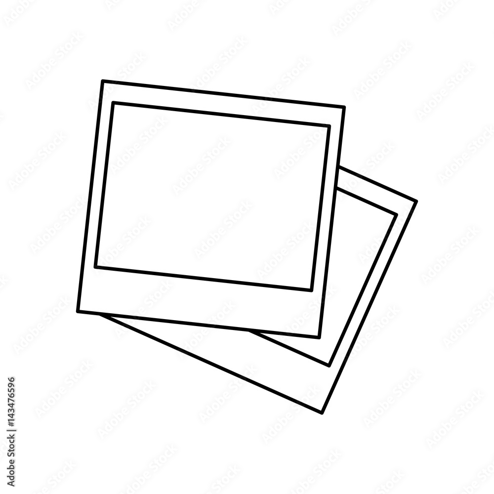 Blank instant photos icon vector illustration graphic design Blank instant photos icon vector illustration graphic design