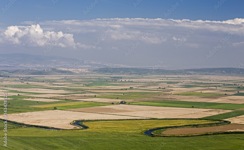Agricultural field around Gediz River İzmir Turkey