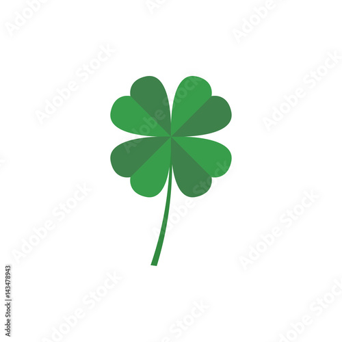 Four leaf clover vector icon. Vector illustration