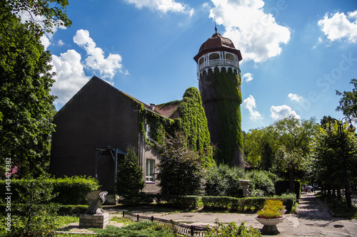 Beautiful overgrown water tower Rauschen, Kaliningrad region photo