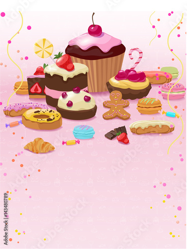 Colorful Pastry And Confectionery Template