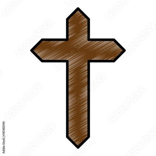 Christianity cross symbol icon vector illustration graphic design