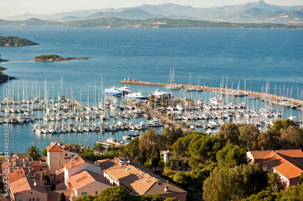 Scenic view of Porquerolles Port Cros National Park Hyeres France