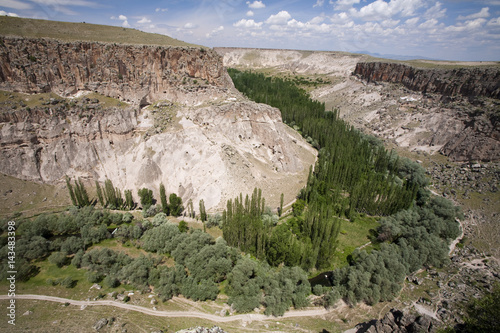 Scenic view of Ihlara Valley and Melendiz River Turkey photo