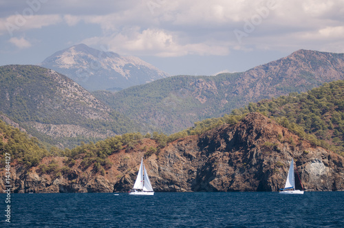 Sailing in Göcek Fethiye Turkey