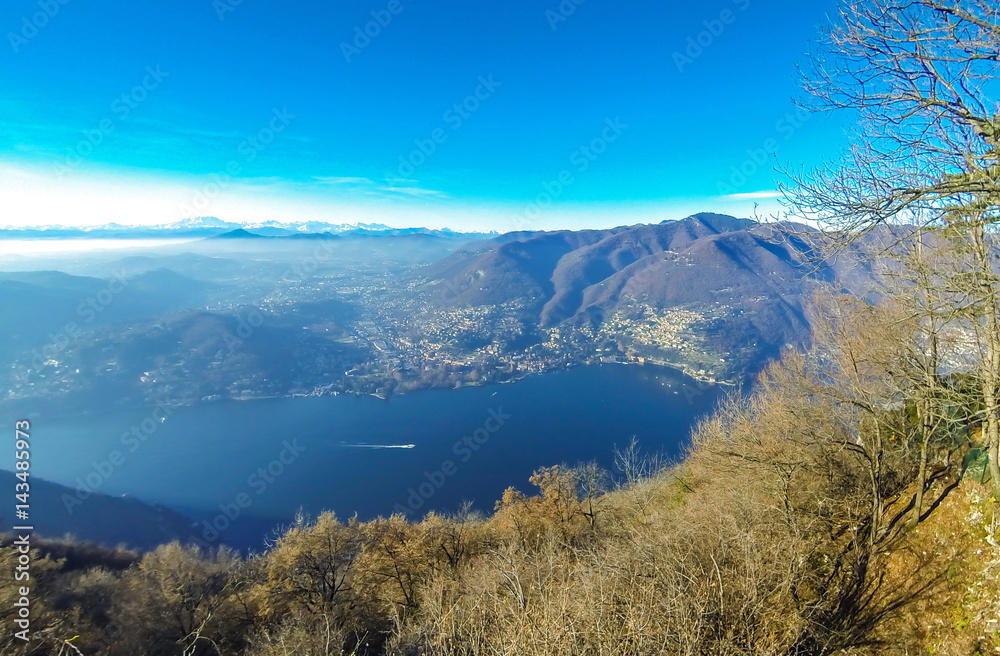 Picturesque panorama of Lake Como, Lombardy, Italy