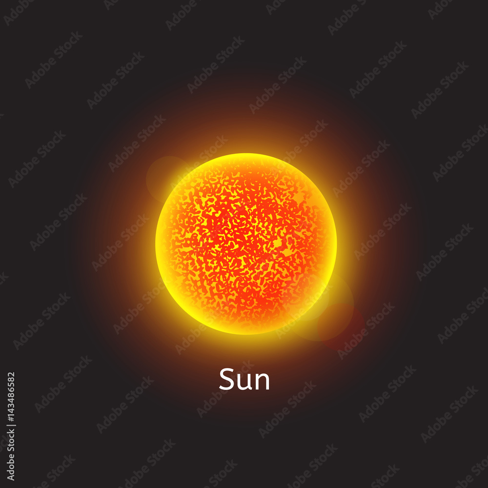 Fototapeta premium High quality solar science space star planet galaxy astronomy sun science vector illustration.