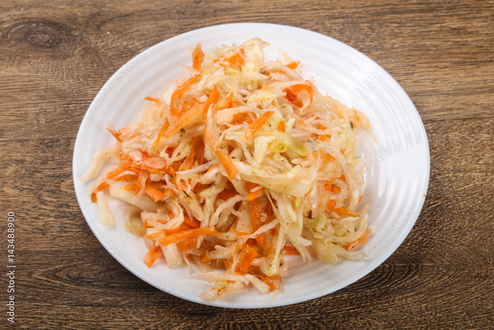 Raw pickled cabbage
