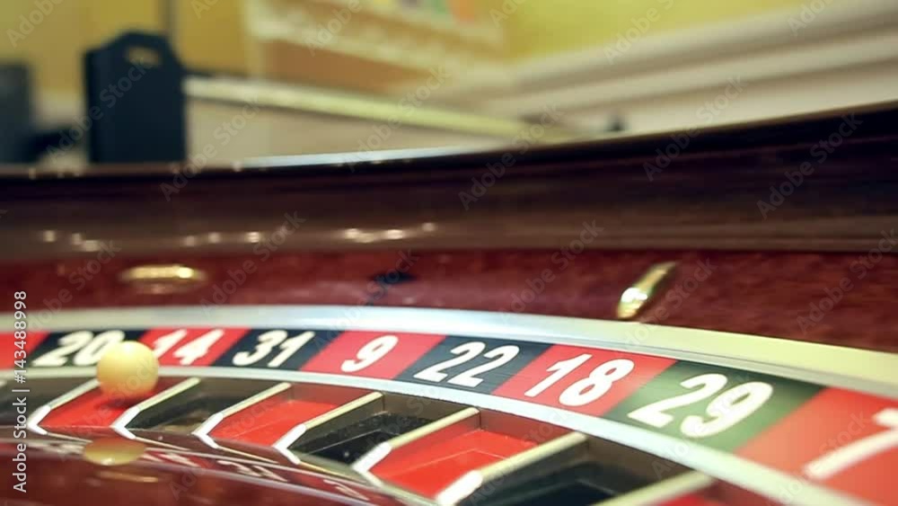 image with a casino roulette wheel with the ball on number image with a casino roulette wheel with the ball on number